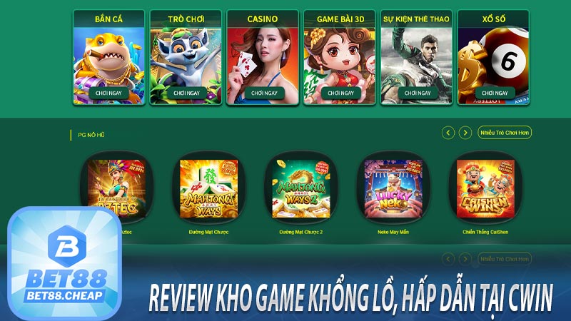 Review kho game khổng lồ, hấp dẫn tại CWIn